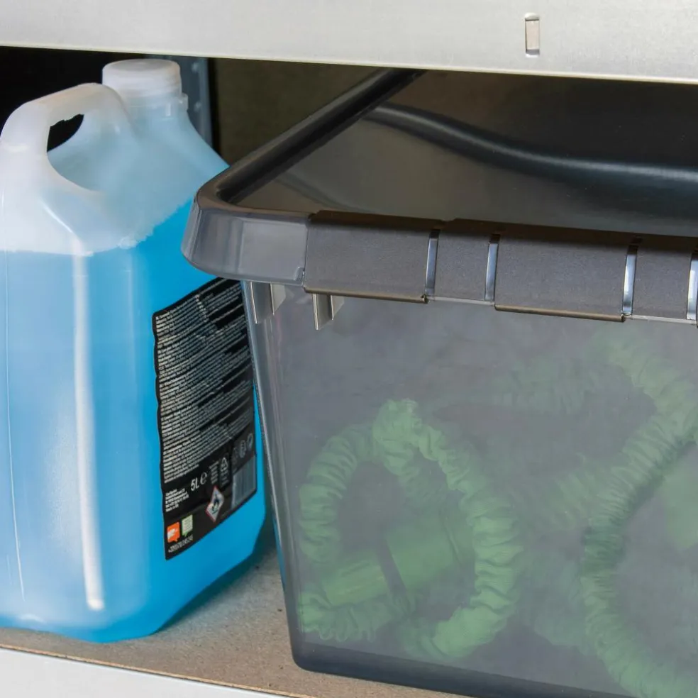 Sunware Comfort Line opbergbox 22 liter transparant grijs zwart