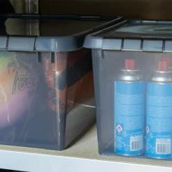 Sunware Comfort Line opbergbox 22 liter transparant grijs zwart