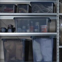 Sunware Comfort Line opbergbox 62 liter transparant grijs zwart