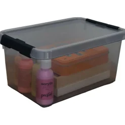 Sunware Comfort Line opbergbox 6 liter transparant grijs zwart