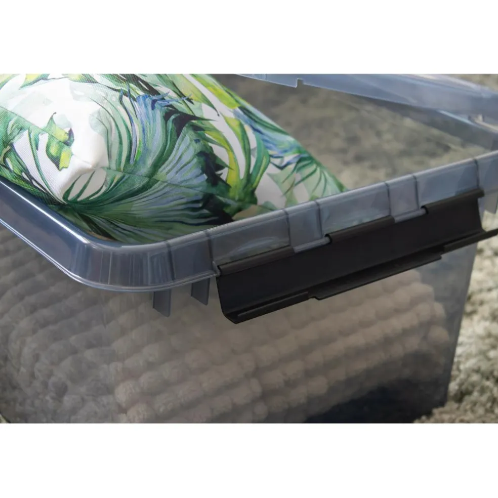 Sunware Comfort Line opbergbox 36 liter transparant grijs zwart