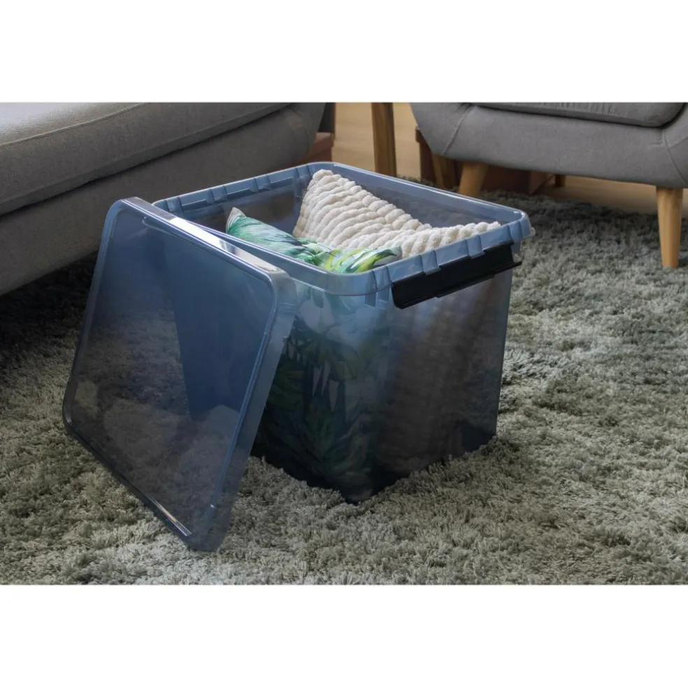 Sunware Comfort Line opbergbox 52 liter transparant grijs zwart
