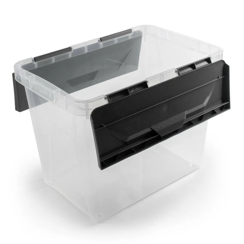 Sunware Onyx opbergbox 15 liter transparant antraciet