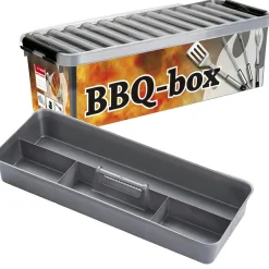 Sunware Q-Line BBQ-opbergbox 9,5L transparant metaal