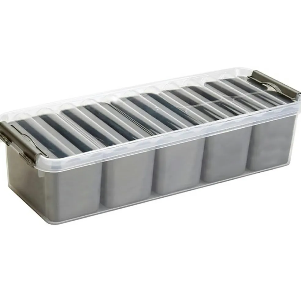 Sunware Q-Line Mix-Box opbergbox 3,5L transparant metaal