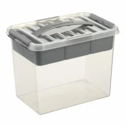 Sunware Q-Line Multi opbergbox 9 liter transparant metaal