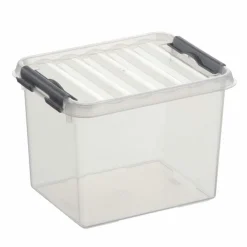 Sunware Q-Line opbergbox 3 liter transparant metaal