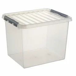 Sunware Q-Line opbergbox 52 liter transparant metaal