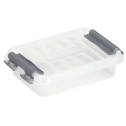 Sunware Q-Line opbergbox 0,2 liter transparant metallic