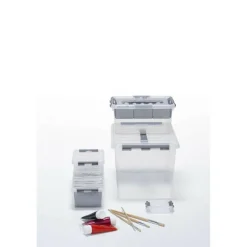 Sunware Q-Line opbergbox 0,2 liter transparant metallic