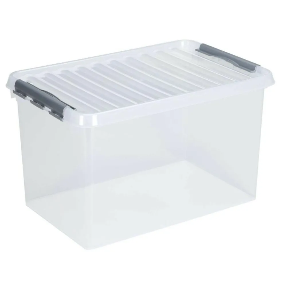 Sunware Q-Line opbergbox 62 liter transparant metaal