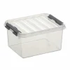 Sunware Q-Line opbergbox 2 liter transparant metaal