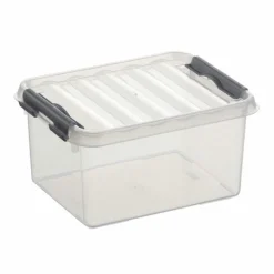 Sunware Q-Line opbergbox 2 liter transparant metaal