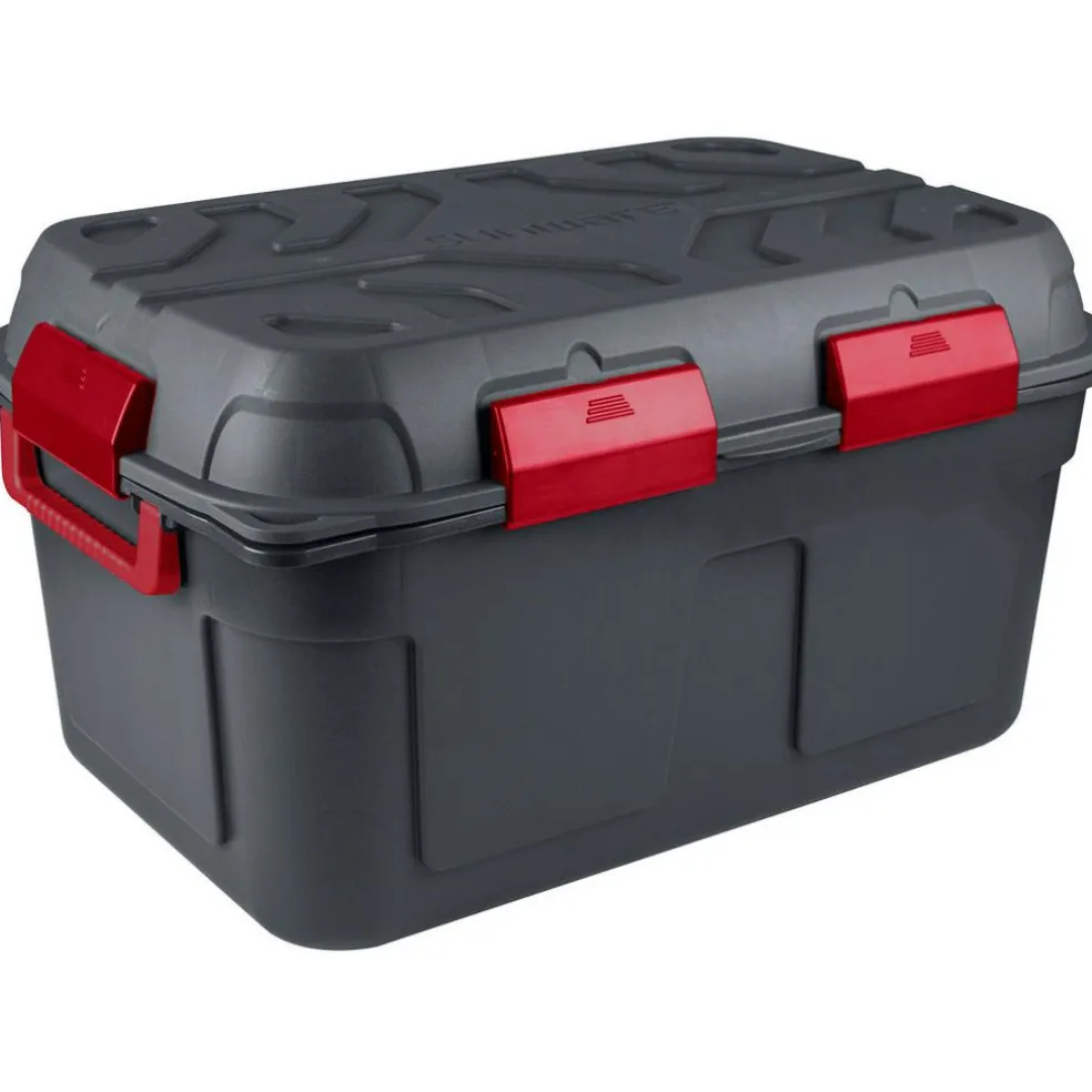 Sunware Q-line opbergbox 130 liter antraciet rood