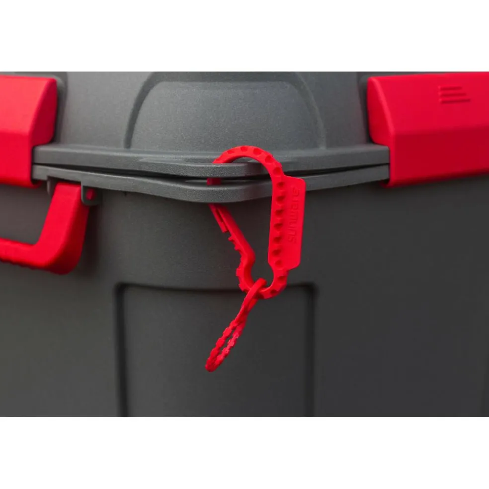 Sunware Q-line opbergbox 130 liter antraciet rood