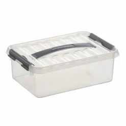 Sunware Q-Line opbergbox 4 liter transparant metaal
