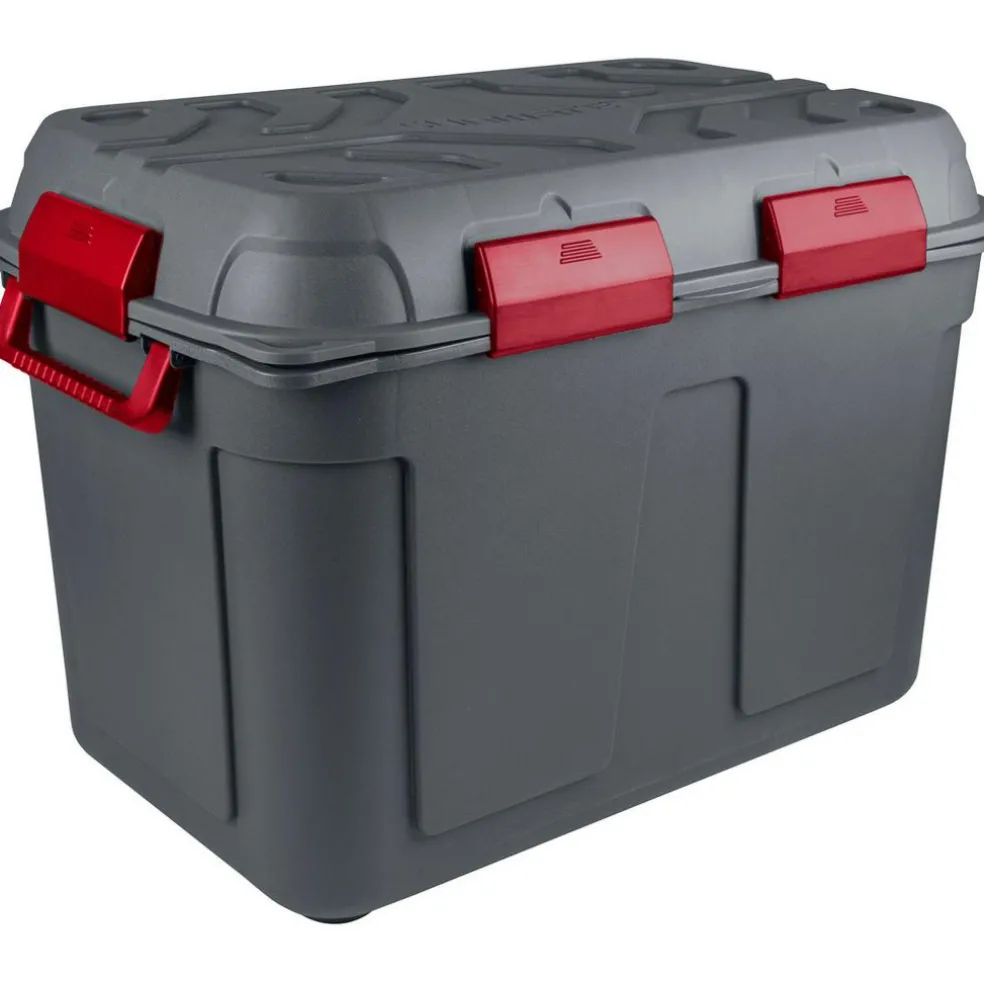 Sunware Q-line opbergbox 160 liter antraciet rood