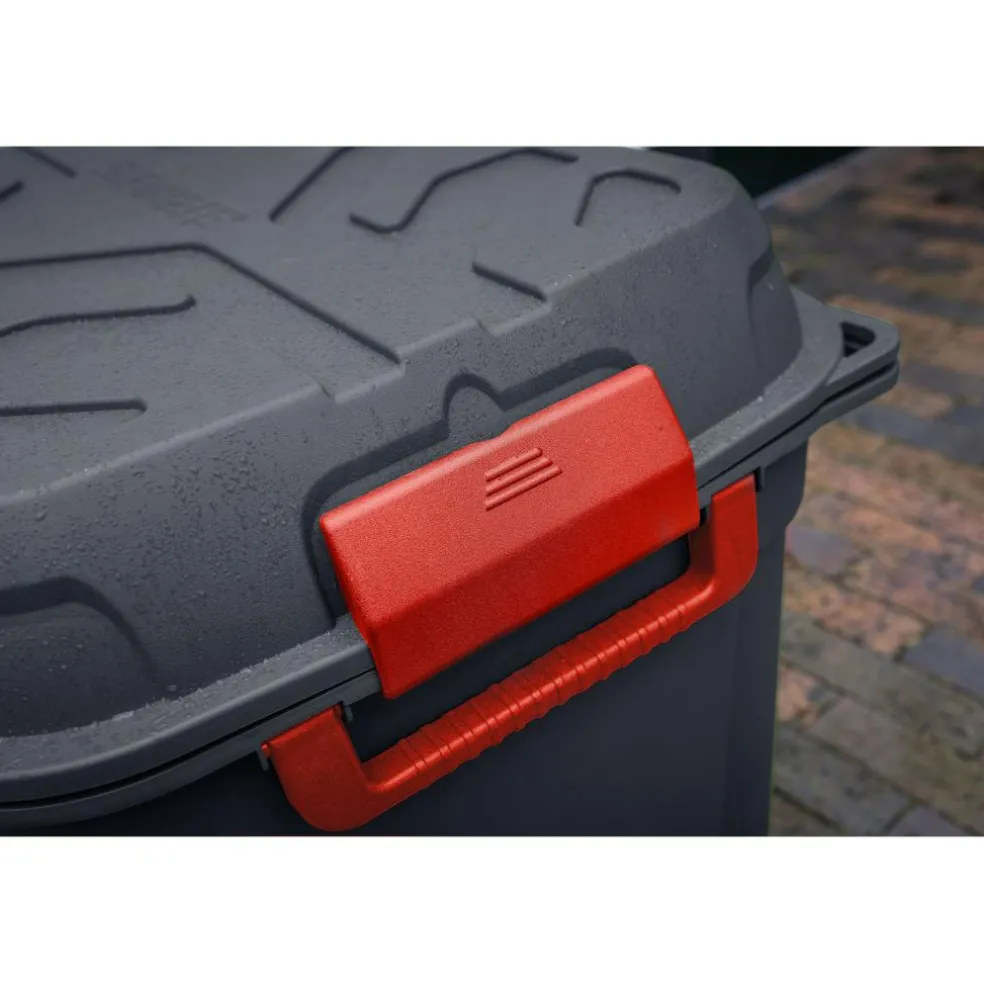 Sunware Q-line opbergbox 160 liter antraciet rood
