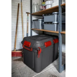 Sunware Q-line opbergbox 160 liter antraciet rood