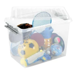 Sunware Q-Line opbergbox 72 liter transparant metaal