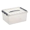 Sunware Q-Line opbergbox 15 liter transparant metaal