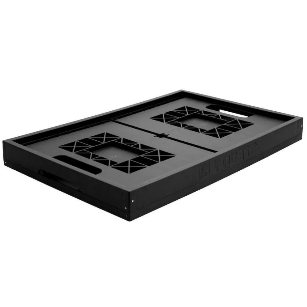 Sunware Square Heavy Duty vouwkrat 45 liter zwart