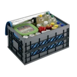 Sunware Square Heavy Duty vouwkrat 45 liter zwart