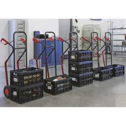 Sunware Square Heavy Duty vouwkrat 45 liter zwart