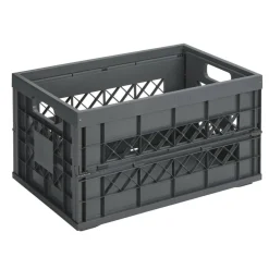 Sunware Square Heavy Duty vouwkrat 45 liter antraciet