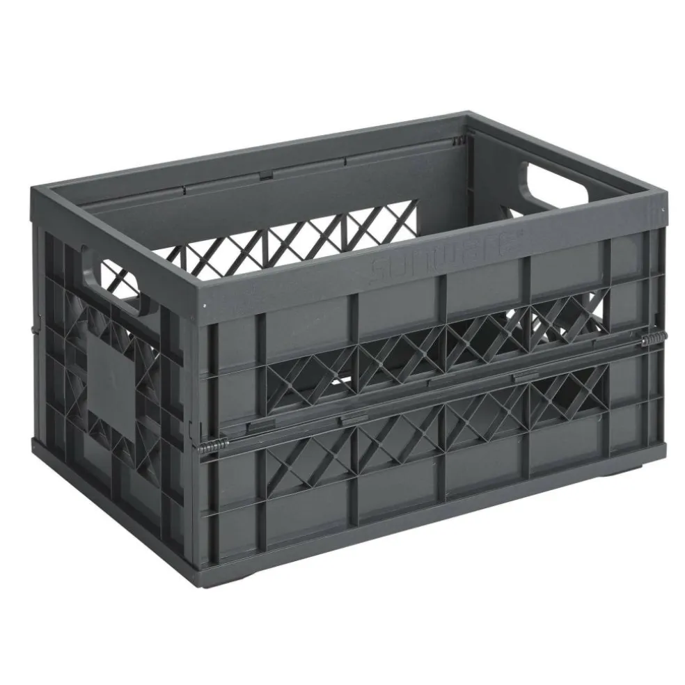 Sunware Square Heavy Duty vouwkrat 45 liter antraciet