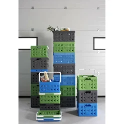 Sunware Square vouwkrat 46 liter zwart