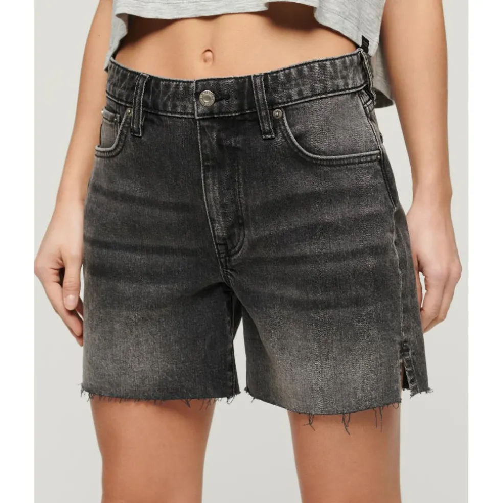 Superdry Cut Off short dames black stone