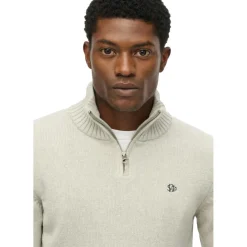 Superdry Henley sweater heren grey marl