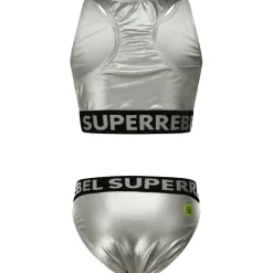 SuperRebel Carmel bikini junior silver foil