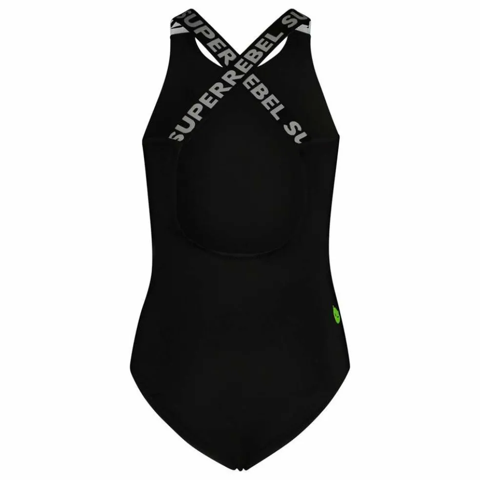 SuperRebel Venice badpak junior zwart