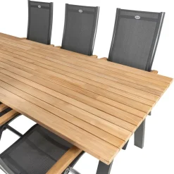 TASTE by 4 Seasons  Ambassador 240 x 100 cm Troy 6 tuinset teak
