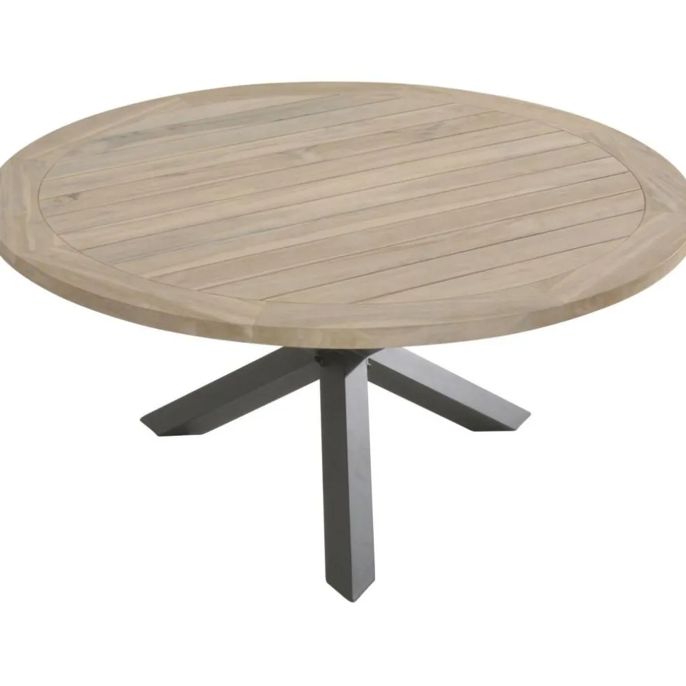 TASTE by 4 Seasons Louvre tuintafel ø 160 antraciet teak