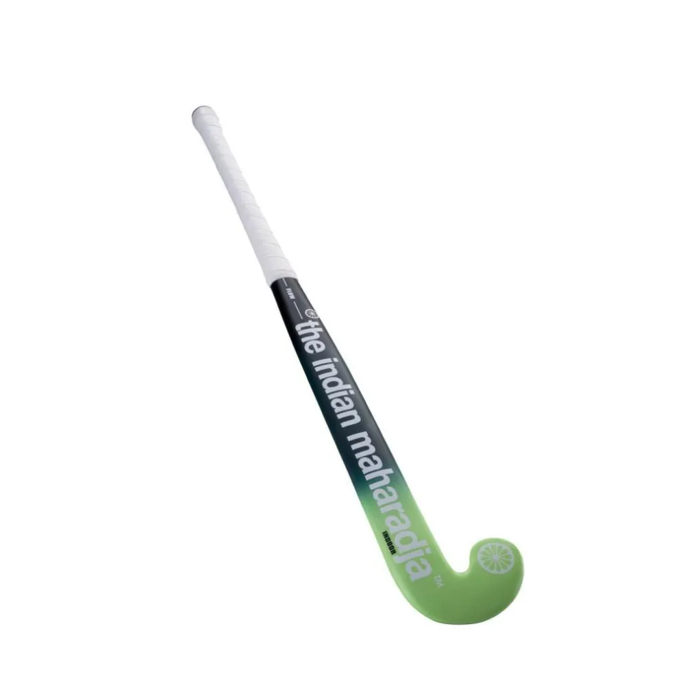 The Indian Maharadja Flow Mid Bow zaalhockeystick junior mulberry wood blue mintgreen