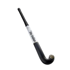 The Indian Maharadja Gold 95 Low Bow hockeystick black white gold foil
