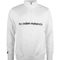 The Indian Maharadja Poly Terry Half Zip hockeytrui heren white