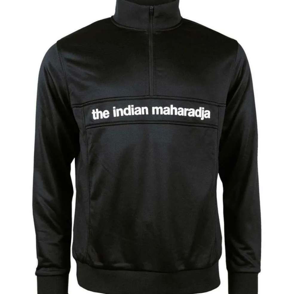 The Indian Maharadja Poly Terry Half Zip hockeytrui heren black