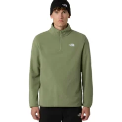 The North Face  Glacier Fleece 1/4 zip trui heren bark mist