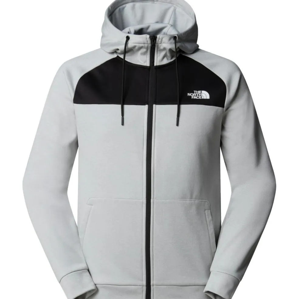 The North Face Reaxion fleece vest heren high rise grey light heather TNF black