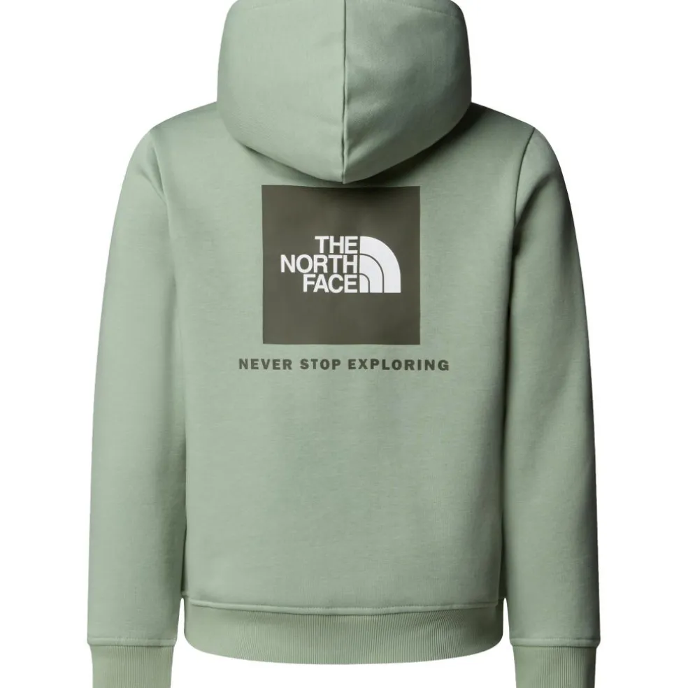 The North Face Redbox hoodie junior slate moss new taupe green