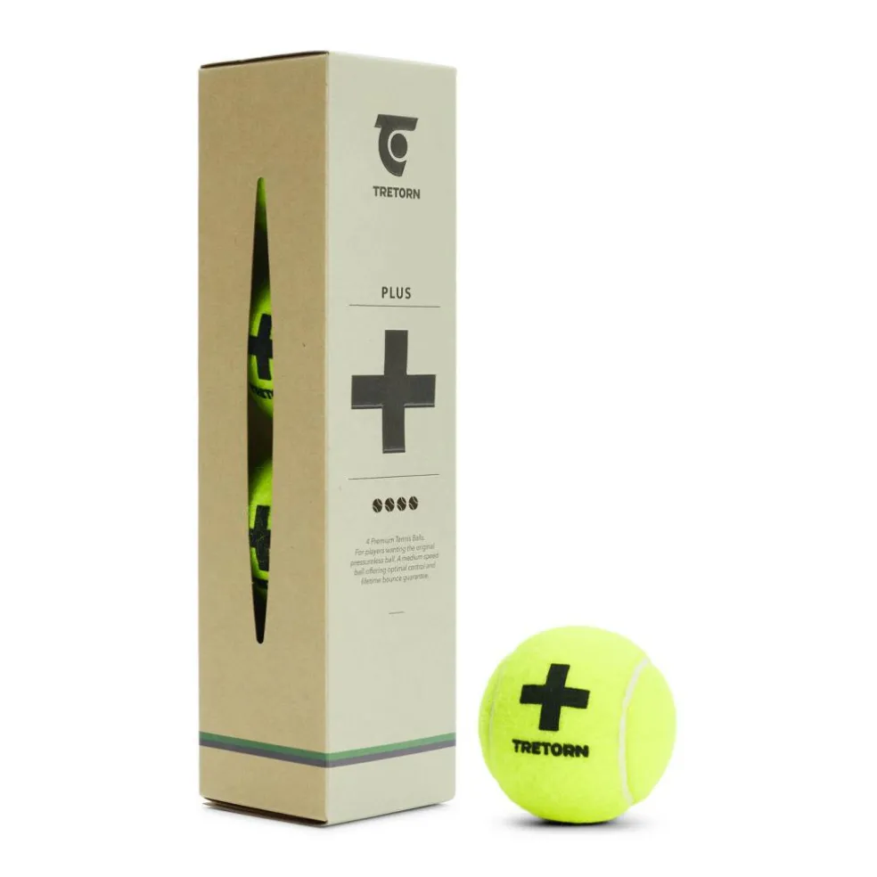 Tretorn Plus LB tennisballen 4-pack geel