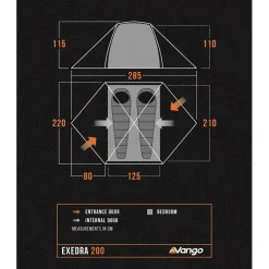Vango Exedra 200 lichtgewicht koepeltent green