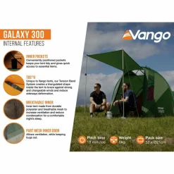 Vango Galaxy 300 lichtgewicht tunneltent green