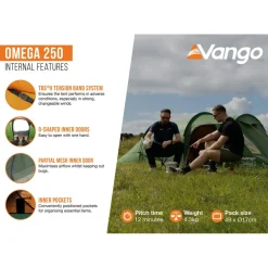 Vango Omega 250 lichtgewicht tunneltent green