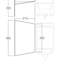 Vango Poled Sun Canopy caravanluifel