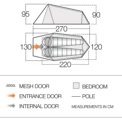 Vango Soul 200 lichtgewicht tunneltent deep blue